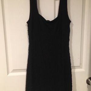 Black textured free people mini dress